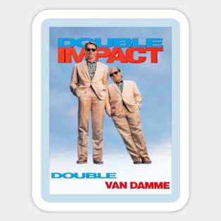 80s Action Film, Double Impact! Sticker